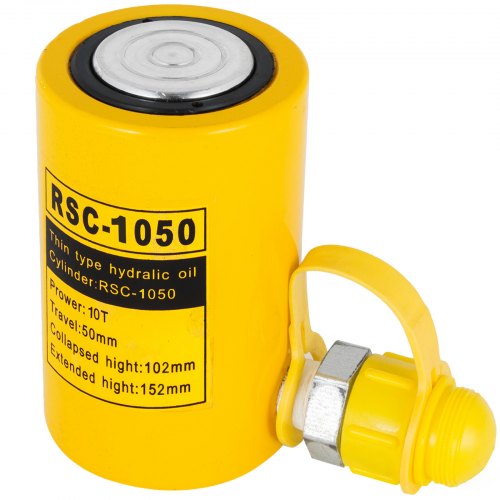 VEVOR Cylindre de Vérin Hydraulique 10 T, Vérin Hydraulique de Cylindre de Piston Course de 50 mm, C