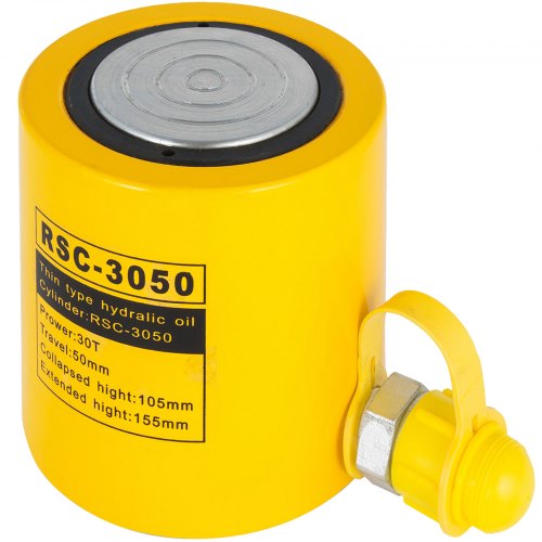 VEVOR Cylindre de Vérin Hydraulique 30T, Vérin Hydraulique de Cylindre de Piston Course de 50 mm, Cr