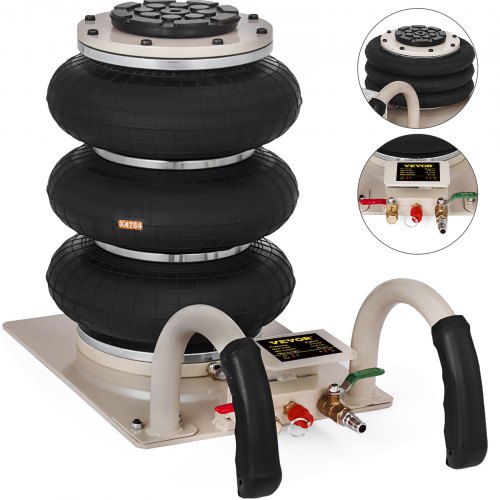 VEVOR Cric Pneumatique 3 Tonnes Air Jack Gonflable 3 Boudins pour Garage et l'Atelier
