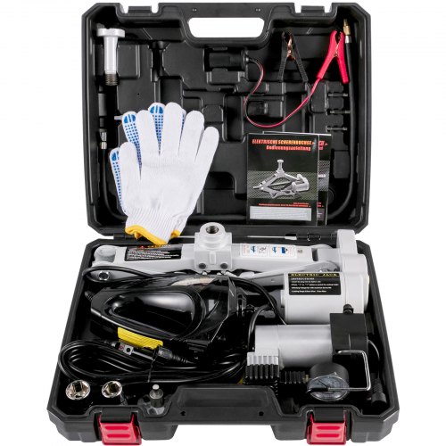 VEVOR Cric électrique à Ciseaux, DC 12 V 3 tonnes Cric Ciseau électrique, 12-37/17-42 cm Cric de Lev