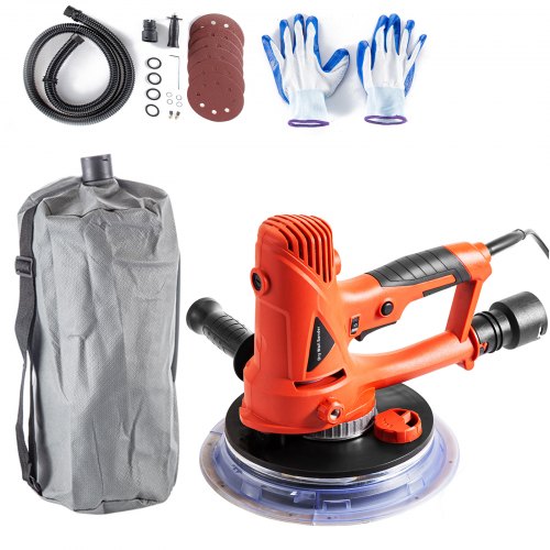 VEVOR Ponceuse orbitale Filaire 710W, Ponceuse Excentrique Filaire, convient au meulage/au polissage des cloisons sèches pour les débutants/les ménages/les travaux de ponçage professionnels