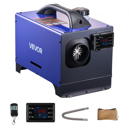 

VEVOR Chauffage Diesel 8 kW DC 12 V/24 V, Réchauffeur d'Air Diesel pour Stationnement, Portable Tout-en-Un, avec Télécommande et Écran LCD, Réservoir de 5 L, pour Caravane Camion Camping-car, Bleu