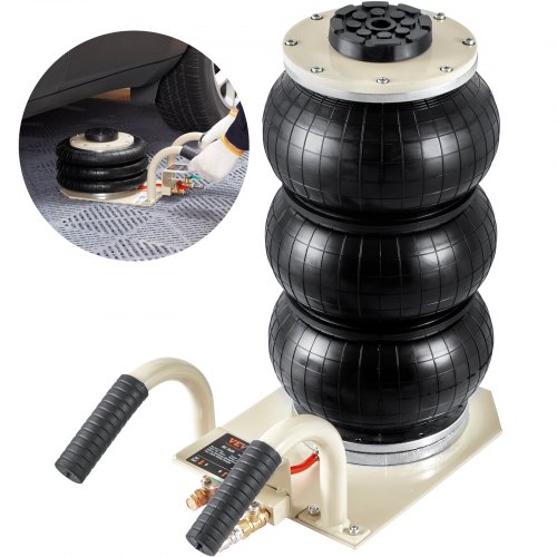 VEVOR Cric Pneumatique 3 T 140-450 mm Cric de Levage Pneumatique 0,8-1,0 MPa Cric Gonflable 3 Coussi
