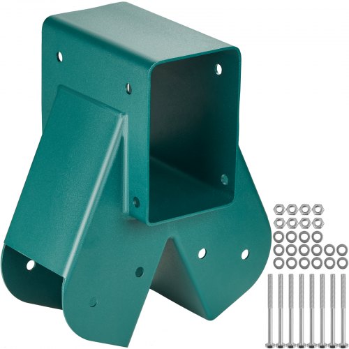 

VEVOR Raccord Balançoire en A Connecteur Balançoire en Acier au Carbone Support Milieu Poteau Poutre Bois Intérieur Extérieur avec Matériel Montage pour Pieds 10,2x10,2 cm, Poutre 10,2x15,2 cm, Vert