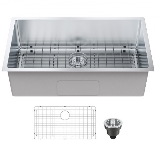 

VEVOR – évier de cuisine encastré de 32 pouces, lavabo simple, barre de cuisine en acier inoxydable