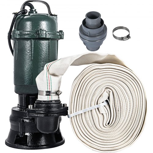 VEVOR 500 W Pompe à Eaux Usées avec Flotteur Pompe Submersible Immergée avec Tuyau de 20 m