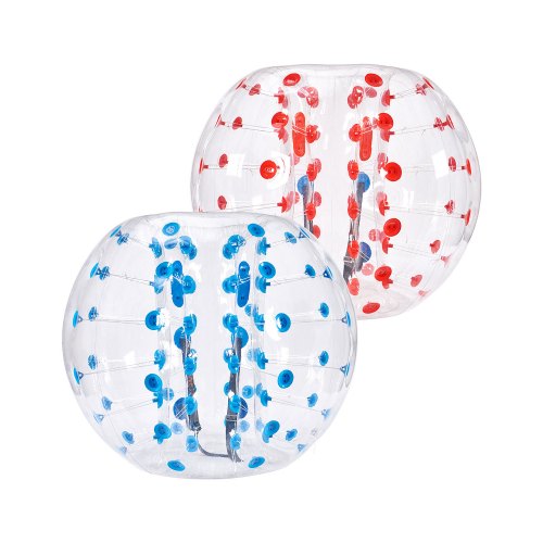 

VEVOR Lot de 2 Bulles Gonflables de 1,2 m pour Adolescents et Adultes Balle Pare Chocs à Bulles en PVC pour Hamster Humain 0,8 mm d'Épaisseur pour Jeux d'Équipe en Plein Air Jouets Pare-chocs Jardin