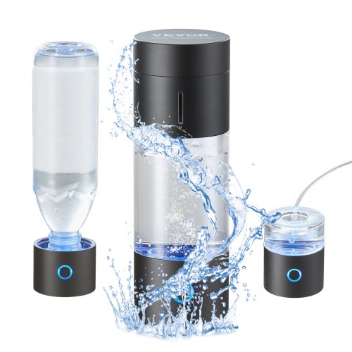 

VEVOR Bouteille d’Eau Enrichie en Hydrogène 230 mL, Générateur d’Eau Hydrogénée Portable, Technologie SPE, Ioniseur d'Eau avec Tube d'Inhalation Nasale et Autonettoyant, Tasse de Santé en Verre