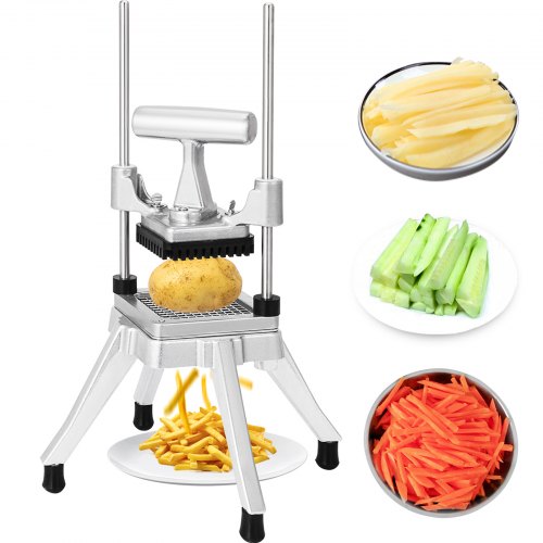 

VEVOR Coupe-Frites Machine 3/8 po, Coupeur de Pommes de Terre, Machine de Coupe de Frites, pour Couper des légumes/des Fruits/des concombres/des Pommes de Terre/des oignons/des Champignons/des Pommes