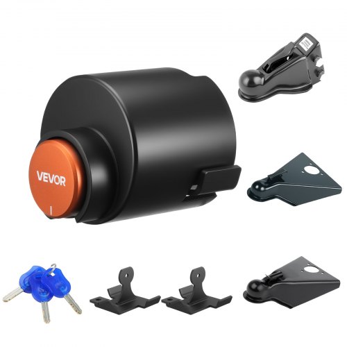 

VEVOR Antivol Attelage Remorque Compatible avec Coupleurs à Boule pour Timon Droit 50,6 mm et 58,6 mm, Verrou Attelage Remorque avec 3 Clés, Verrouillage Haute Sécurité pour Camping-cars, Remorques