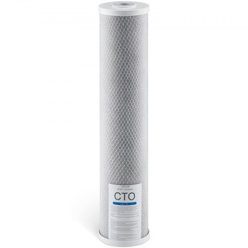 

VEVOR Cartouche de Rechange pour Filtre à Eau Toute la Maison 1PC 115x507 mm, Filtre de Remplacement pour Système de Filtration d'Eau Domestique en 3 Étages, Charbon Actif CTO, Réduit le Chlore
