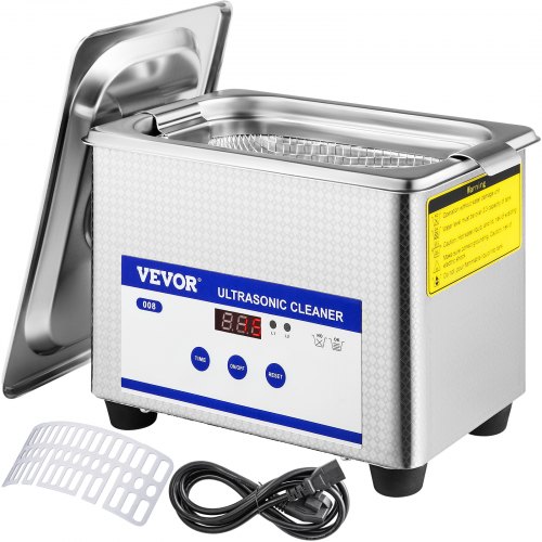 VEVOR Machine de Nettoyage à Ultrasons 0,8 L, Professionnel Nettoyeur à Ultrasons écran Affichage LE