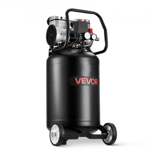 

VEVOR Compresseur à Air 50 L Compresseur à Air Vertical sans Huile pour Réparation Automobile, Gonflage de Pneus, Peinture de Pistolet, Clouage Bois, sur Roues, 1,5 kW, 113 L/min 6,2 bar, Max. 8 bar