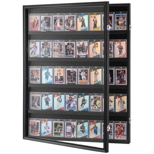

VEVOR Présentoir pour 35 cartes de sport, 617x775x55 mm, vitrine d'affichage pour cartes de football, protection UV 98 % panneau PC transparent verrouillable pour cartes à collectionner, basket-ball