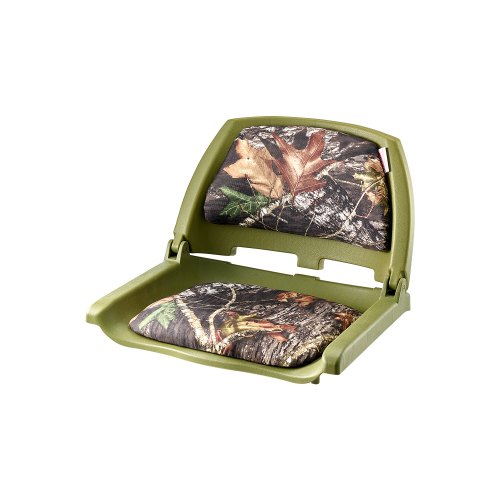

VEVOR Siège de Bateau à Dossier Bas, Support de Siège de Bateau Pliable, avec Coussin en Éponge Épais et Tissu en Polyester PU, Cadre en PP Solide, Rabattable, pour Pêche, Yachts, Navires, Camouflage