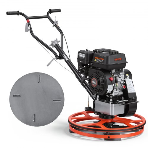 

VEVOR Lisseuse à Béton Thermique 610 mm, Hélicoptère à Béton avec Plateau de Lissage, Moteur à Essence 4,1 kW, pour Finition de Sols en Ciment et Chape, 4 Lames à Angle Réglable, Guidon de Commande