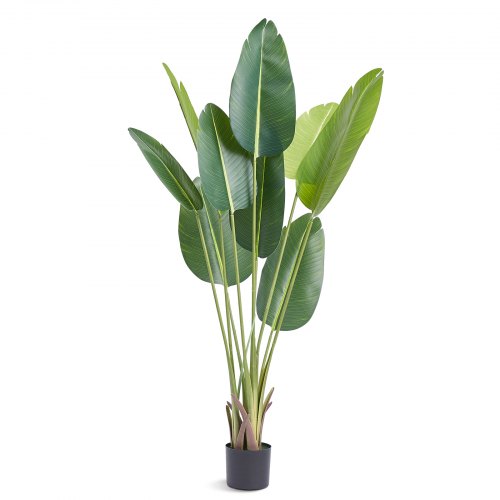 VEVOR Arbre Artificiel 1524 mm Plante Artificielle PE Palmier Oiseau du Paradis Faux Arbre Vert avec