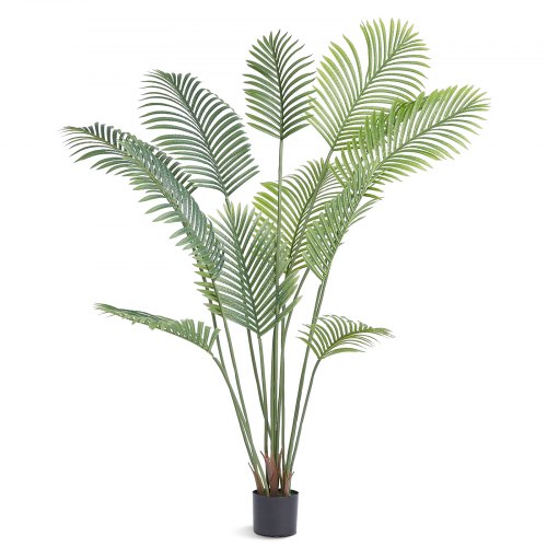 VEVOR Arbre Artificiel 1828 mm Plante Artificielle PE Palmier à Noix de Bétel Faux Arbre Vert avec P