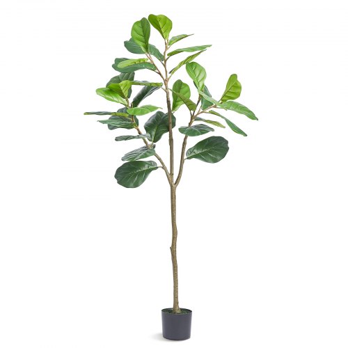 VEVOR Arbre Artificiel 1556 mm Plante Artificielle PE Haut Figuier Lyre Faux Arbre Vert Pot 150x125