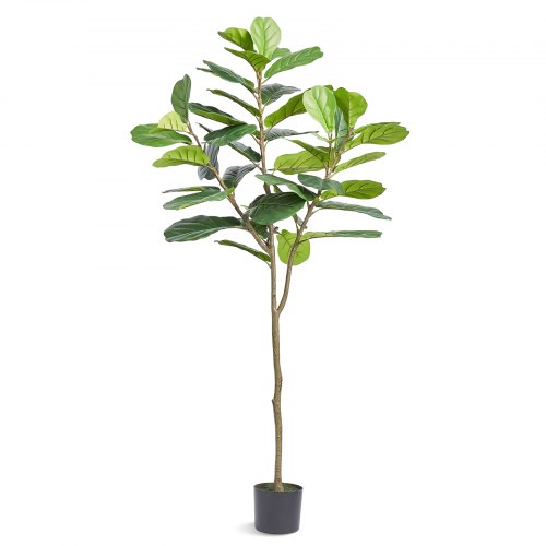 VEVOR Arbre Artificiel 185 cm Plante Artificielle PE Haut Figuier Lyre Faux Arbre Vert Pot 170x145 m
