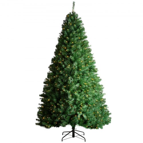 

VEVOR Sapin de Noël Artificiel Pré-éclairé 2,28 m 550 LED 1346 Pointes Branches