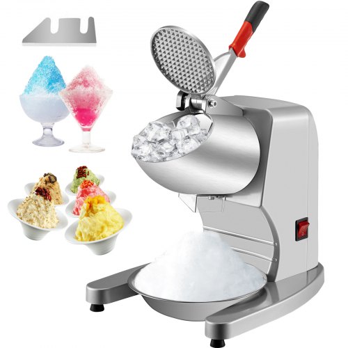 VEVOR Broyeur à Glace à Double Couteau 300 W Machine à Glace Pilée Commerciale Domestique 1450 Tr /