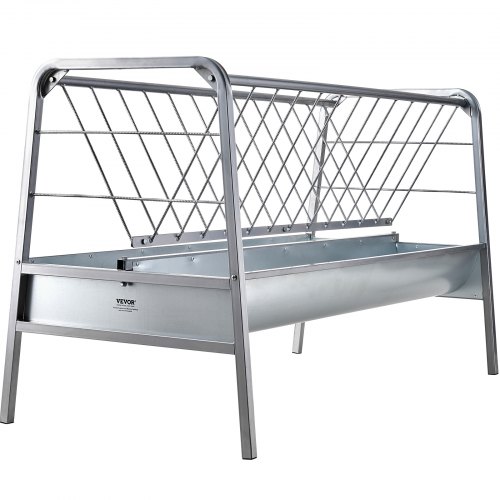 

VEVOR Râtelier à foin pour bétail de 363,6 L, mangeoire à céréales et à foin 2 en 1, mangeoire à pâturage en acier robuste avec bac d'alimentation plus profond, pour élevages de moutons et hangars