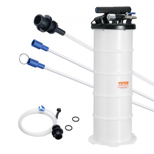 

VEVOR Extracteur de Fluide 6,5 L Pompe à Vide d'Aspiration Vidange Huile Moteur Pneumatique/Manuel avec Jauge et Tuyau d'Aspiration Changement d'Huile pour Évacuation des Fluides Automobiles sous Vide
