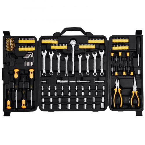 

VEVOR Coffret d'Outils de Mécanicien 221PCs, Douilles 1/4" 3/8" SAE et Métrique, Kit d'Outils de Mécanicien avec Embouts, Clés, Poignée à Cliquet, Accessoires et Étui, pour Réparation Automobile