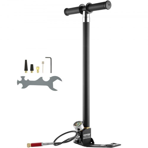

VEVOR Pompe à Main PCP 4 Étages Pompe à Carabine à Air PCP 4500 PSI Haute Pression 30 MPa Manomètre à Filtre Huile-Humidité, Acier Inox pour Pistolets à Air Comprimé, Réservoir de Plongée, Paintball