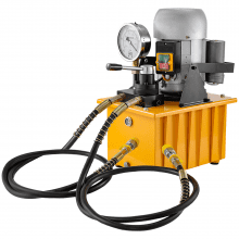 VEVOR Pompe hydraulique Pompe hydraulique à double effet, Pompe hydraulique électrique, pour une variété d'équipements hydrauliques/travaillant sur plusieurs taches telles que le levage/le pressage