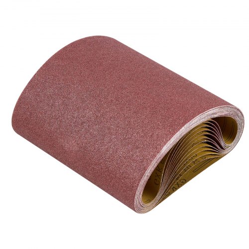 

VEVOR Bande Abrasive, 202 x 485 mm, Bande de Ponceuse, Grain 80, Lot de 12 Bandes Abrasives en Oxyde d'Aluminium pour Ponceuses à Bande, Travail Ponçage du Bois, Acier, Aluminium, Métaux Non Ferreux
