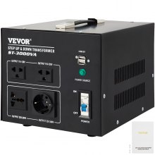 VEVOR Transformateur 110 - 120 V / 220 - 240 V Convertisseur de Tension 3000 W