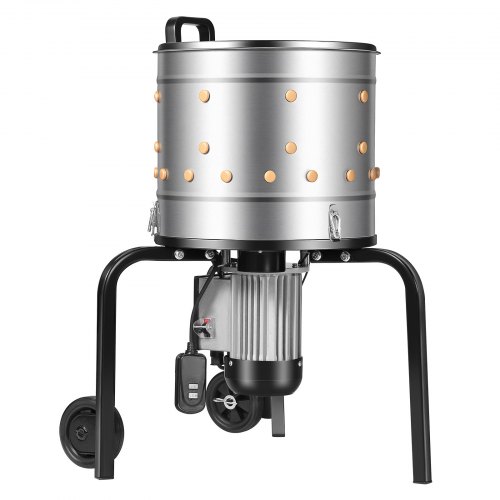 

VEVOR Plumeuse Volaille Électrique 500 W Plumeuse à Poulet Tambour Acier Inoxydable 40x35 cm Machine d'Épluchage 114 Doigts Souples, Roues de Transport, 230 tr/min, pour Plumer Poules Canards Dindes