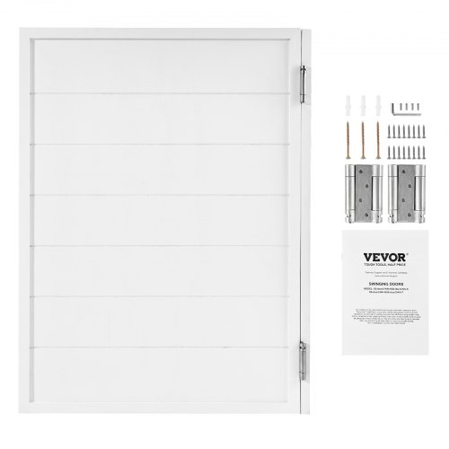 

VEVOR Porte Battante, 805x28x1060 mm, Porte Saloon Simple en Bois de Pin avec Charnières, Quincaillerie, Facile à Installer, pour Intérieur, Couloir de Maison, Cuisine, Bar, Café, Entrée de Pub, Blanc