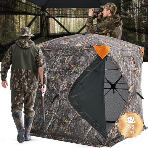 

VEVOR Store de chasse, 270°, store de sol pop-up pour 2-3 personnes avec sac de transport, tente de chasse portable et résiliente, maille transparente unidirectionnelle pour chasse à la dinde, au cerf