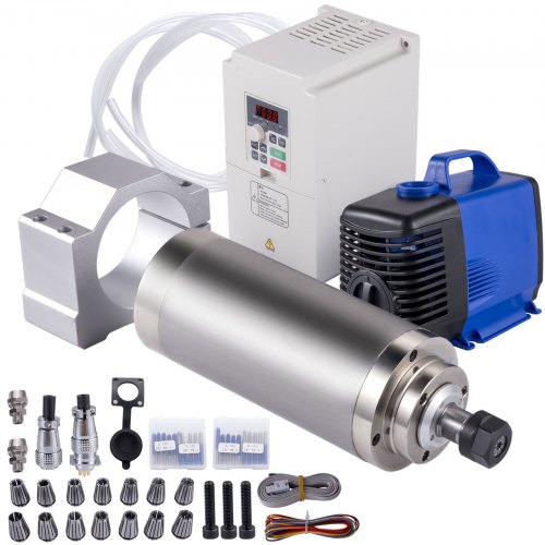 Vecor Kit De Moteur Broche De Fraisage électrique Refroidi à L'eau Cnc 3 kw