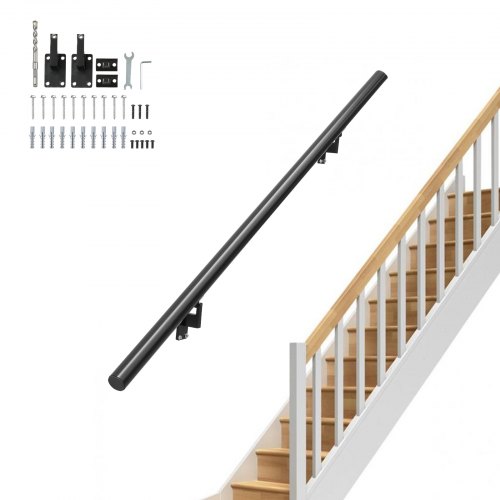 

VEVOR Main Courante pour Escalier 122 cm Rampe Escalier Murale Intérieur Barre Appui en Alliage d'Aluminium Épais avec Kit d'Installation Capacité de Charge 199,6 kg pour Escaliers Couloirs de Maison