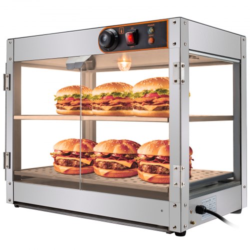 Vitrine Chauffante Présentoir Chauffant 15po Avec Portes Magnétiques Cantines