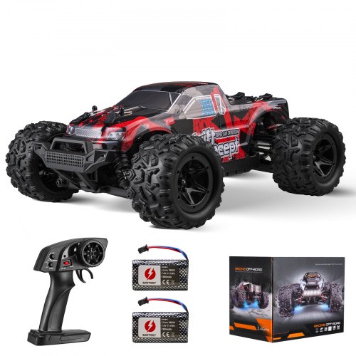 

VEVOR Voiture Télécommandée Tout-terrain 4 Roues Motrices Véhicule RC Enfants Échelle 1:18 Roue Arrière 45° Batteries Rechargeables, Voiture de Course Grande Vitesse pour Garçons, Filles 8 Ans et Plus