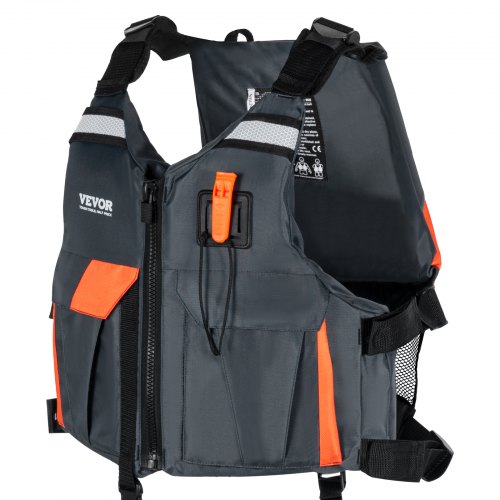 

VEVOR Gilet de sauvetage pour sports nautiques PFD, veste de sauvetage flottabilité 96N, nylon imperméable, flottaison pour activités nautiques, pêche, kayak, surf, sur bateaux, hommes et femmes, L