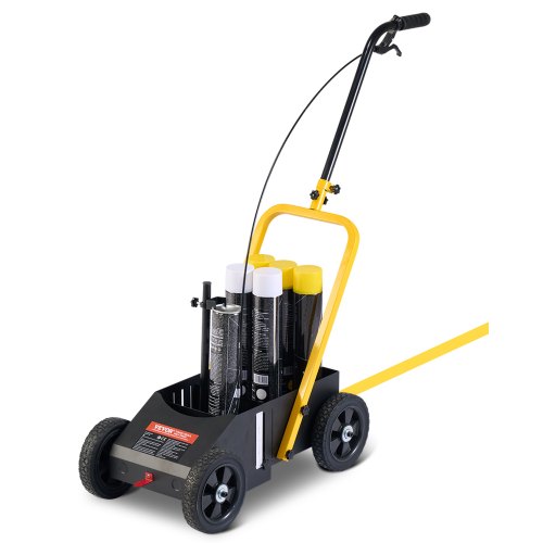 

VEVOR Machine de marquage de lignes, 4 roues, applicateur de marquage de lignes robuste, largeur réglable, machine marquage de peinture par pulvérisation pour routes, parkings, terrains de sport, noir
