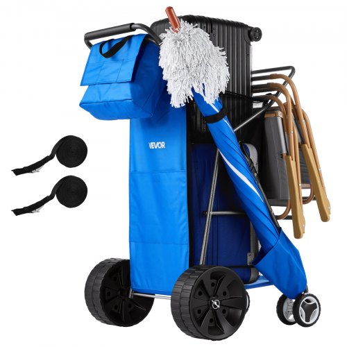 

VEVOR Chariot de Plage Tout-terrain, Chariot de Transport Pliable Charge Maximale 75 kg, Charette pour Camping Pêche Jardin Extérieur, avec Roues Pleines de 25 cm, Sac Isotherme et Porte-parasol