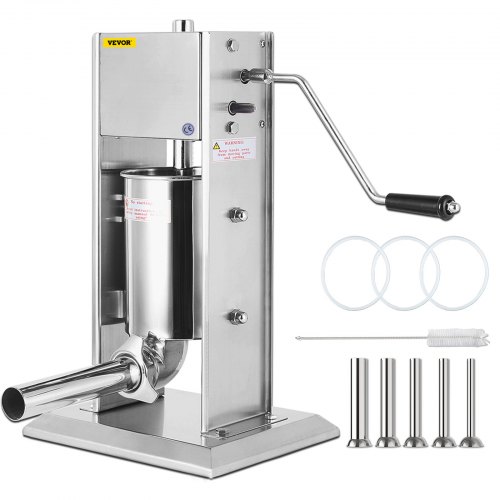 VEVOR Machine à Saucisses 3L à étouffer les saucisses adopte un réservoir en acier inoxydable 304 pour un usage commercial comme les restaurants/les supermarchés/les boucheries