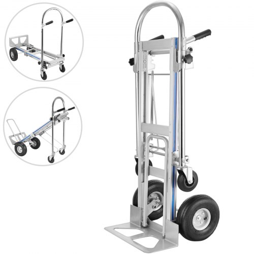 Chariot Transport Pliable 3 En 1 Diable Multi-usage Coulisseau D'escalier 350 Kg