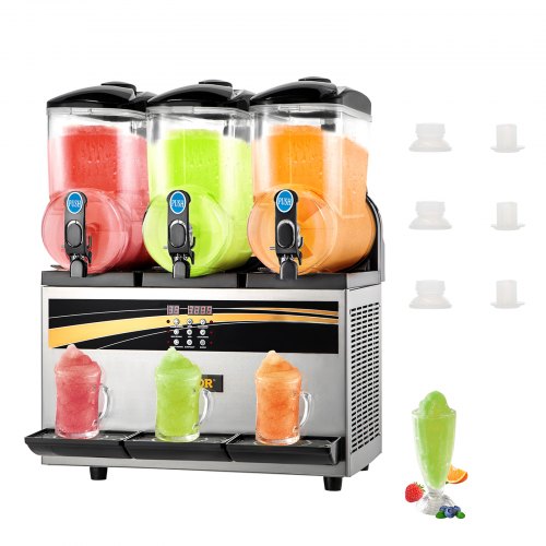 Vevor Machine à Granités Machine à Granitas Commerciale 3 X 15l Acier Inoxydable