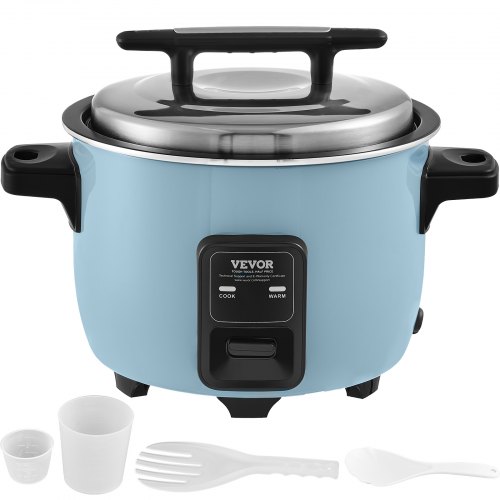 

VEVOR Cuiseur à Riz Commercial, Auto-cuiseur de Riz 50 Tasses 10 Litres, Grand Pot Intérieur Antiadhésif, Cuisson Rapide, Maintien au Chaud 24 Heures, avec Tasse Doseur et Spatule, pour Restaurant