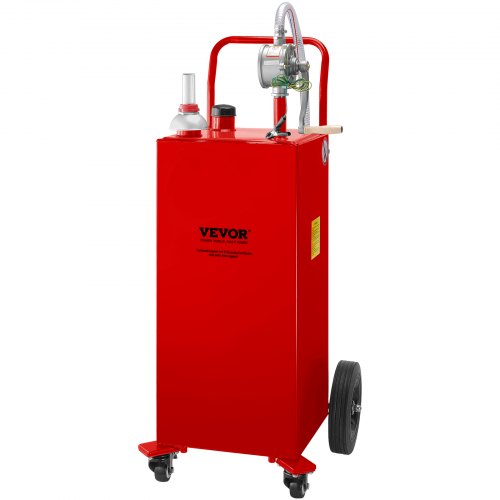 

VEVOR Chariot de carburant 30 gallons réservoir de stockage d'essence 4 roues, pompe de transfert manuelle, conteneur de carburant essence diesel pour voitures, tondeuses à gazon, VTT, bateaux, rouge