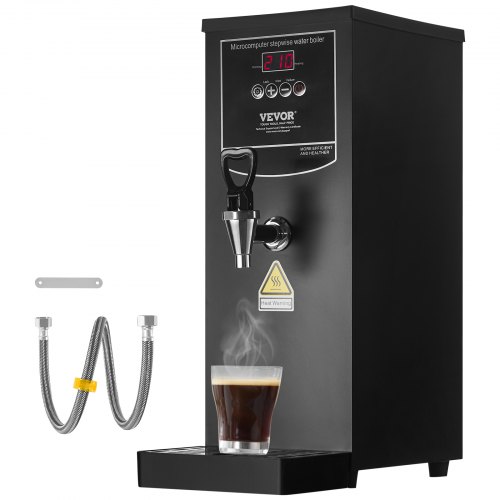 

VEVOR Distributeur d'Eau Chaude Électrique, Fontaine à Eau Chaude sur Réseau avec Débit 50 L/h, pour Café Thé Restauration Bureau, Bouilloire Électrique Commerciale Chauffe Rapide par Paliers