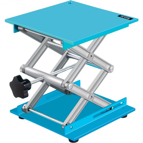 VEVOR Table Élévatrice de Laboratoire 20x20 cm Plate-Forme de Levage de Laboratoire Hauteur Réglable 6-31 cm Manuel Support de Levage Laboratoire en Aluminium Expérience Physique Chimique Biologique
